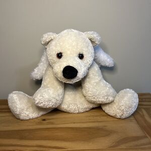 Princess Soft Toys White Angel Teddy Bear Plush Floppy Beans Vintage 2000 8"